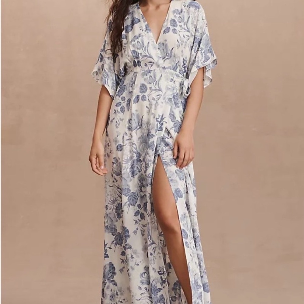 Reformation Blue Floral Maxi Dress